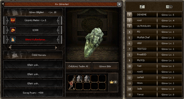 Av (Seviye) Görevleri